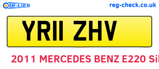 YR11ZHV are the vehicle registration plates.