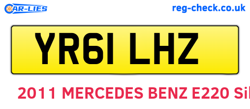 YR61LHZ are the vehicle registration plates.
