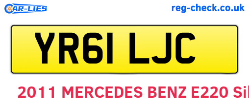 YR61LJC are the vehicle registration plates.