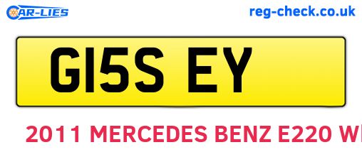 G15SEY are the vehicle registration plates.
