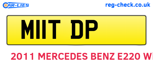 M11TDP are the vehicle registration plates.