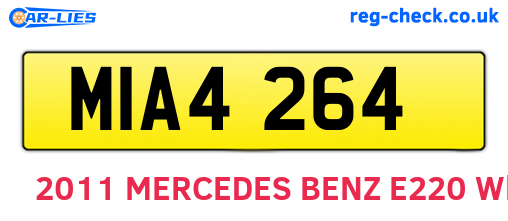 MIA4264 are the vehicle registration plates.