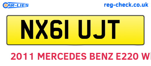NX61UJT are the vehicle registration plates.