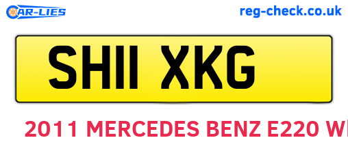 SH11XKG are the vehicle registration plates.