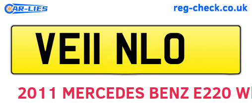 VE11NLO are the vehicle registration plates.