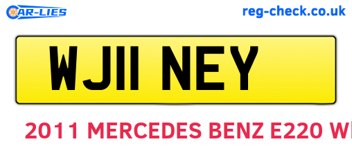 WJ11NEY are the vehicle registration plates.
