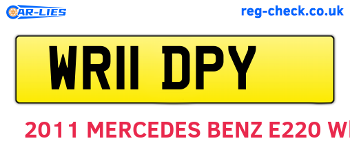 WR11DPY are the vehicle registration plates.