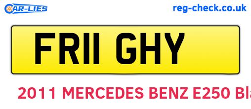 FR11GHY are the vehicle registration plates.