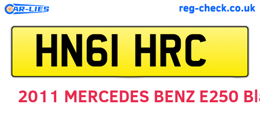 HN61HRC are the vehicle registration plates.