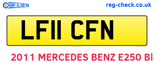 LF11CFN are the vehicle registration plates.