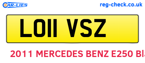 LO11VSZ are the vehicle registration plates.