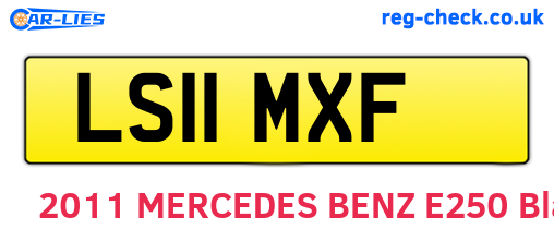LS11MXF are the vehicle registration plates.