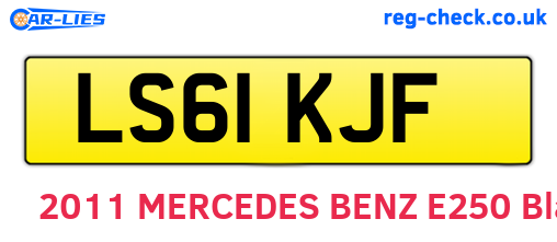 LS61KJF are the vehicle registration plates.