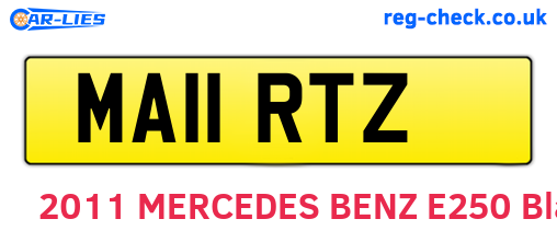 MA11RTZ are the vehicle registration plates.