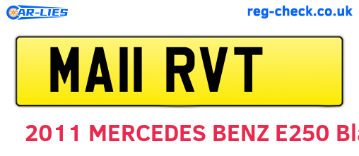 MA11RVT are the vehicle registration plates.