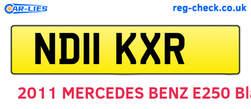 ND11KXR are the vehicle registration plates.