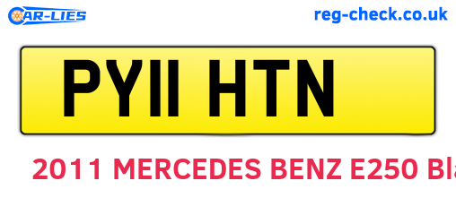 PY11HTN are the vehicle registration plates.