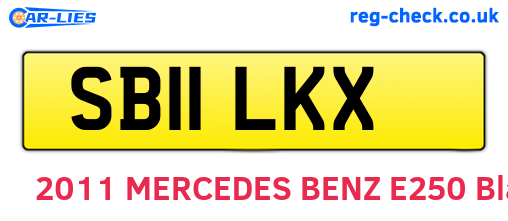 SB11LKX are the vehicle registration plates.