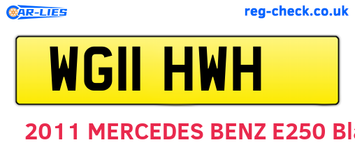 WG11HWH are the vehicle registration plates.