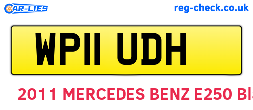 WP11UDH are the vehicle registration plates.