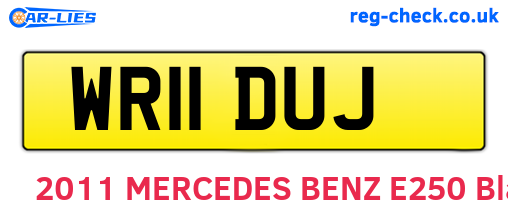 WR11DUJ are the vehicle registration plates.