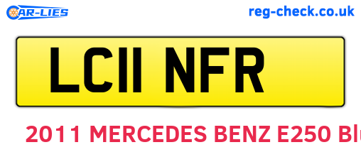 LC11NFR are the vehicle registration plates.