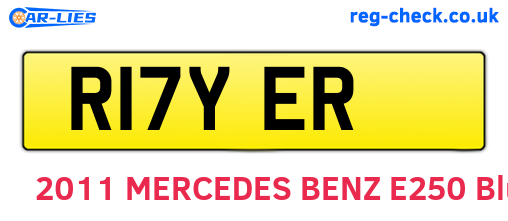 R17YER are the vehicle registration plates.