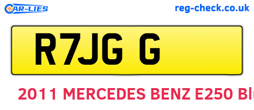 R7JGG are the vehicle registration plates.