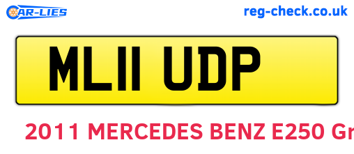 ML11UDP are the vehicle registration plates.