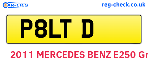 P8LTD are the vehicle registration plates.