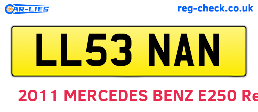 LL53NAN are the vehicle registration plates.