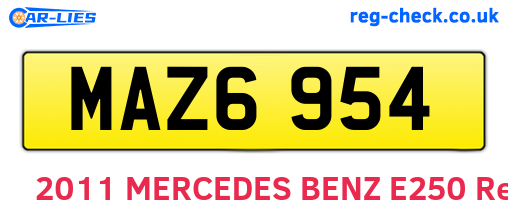 MAZ6954 are the vehicle registration plates.