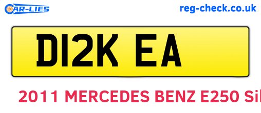 D12KEA are the vehicle registration plates.