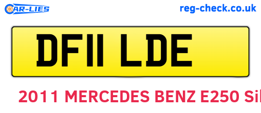 DF11LDE are the vehicle registration plates.