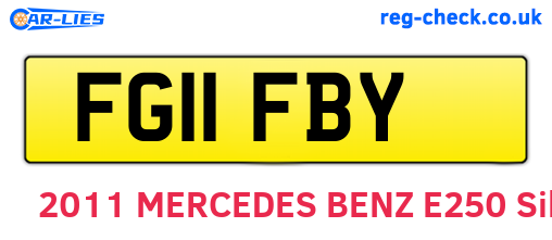 FG11FBY are the vehicle registration plates.