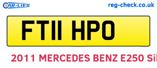 FT11HPO are the vehicle registration plates.