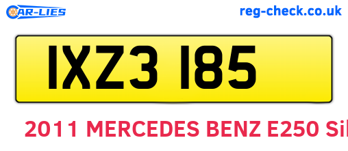 IXZ3185 are the vehicle registration plates.