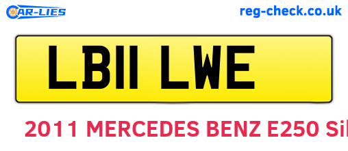 LB11LWE are the vehicle registration plates.