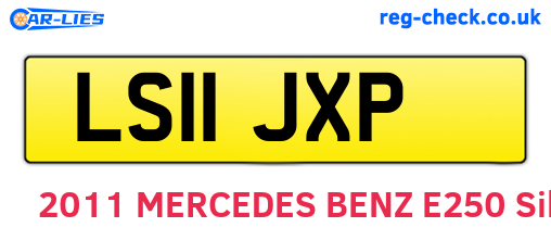 LS11JXP are the vehicle registration plates.