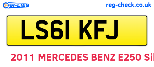 LS61KFJ are the vehicle registration plates.