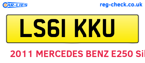 LS61KKU are the vehicle registration plates.