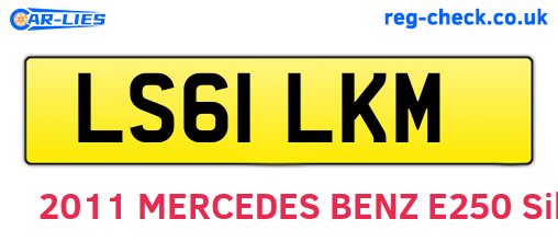 LS61LKM are the vehicle registration plates.