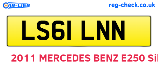 LS61LNN are the vehicle registration plates.