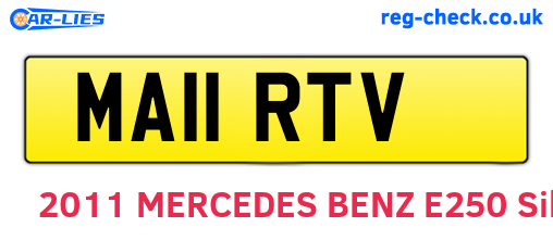 MA11RTV are the vehicle registration plates.