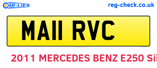 MA11RVC are the vehicle registration plates.