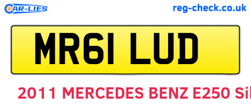 MR61LUD are the vehicle registration plates.