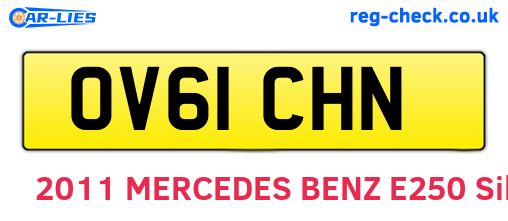 OV61CHN are the vehicle registration plates.