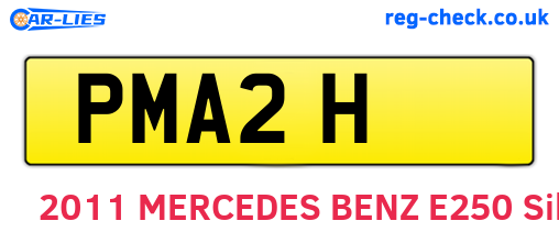 PMA2H are the vehicle registration plates.
