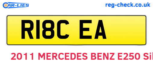 R18CEA are the vehicle registration plates.