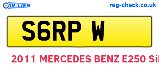 S6RPW are the vehicle registration plates.